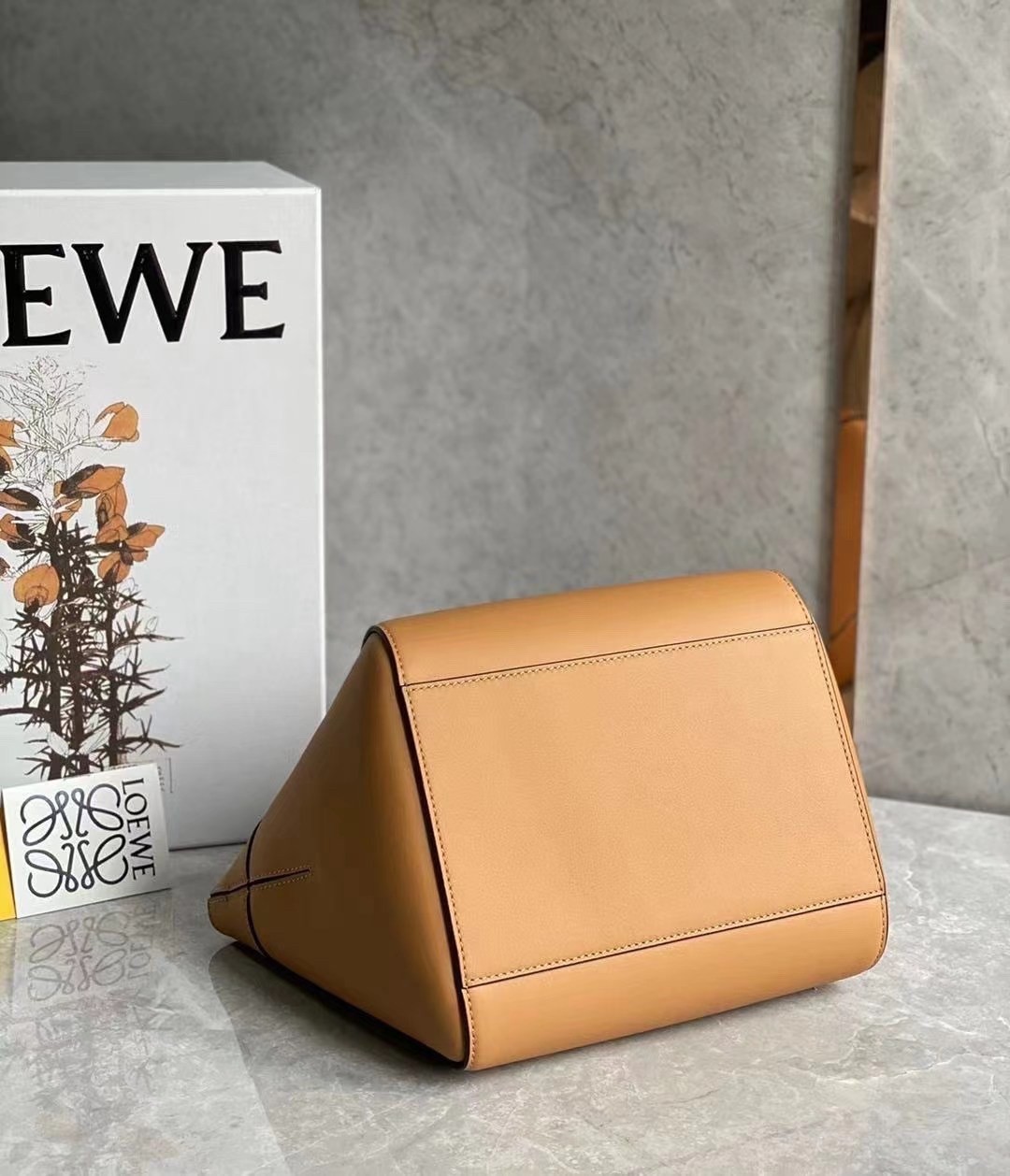 Loewe Hammock Nugget Bag In Brown Calfskin 415