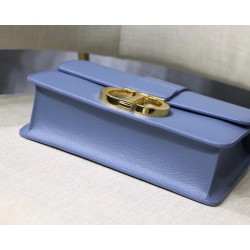 Dior 30 Montaigne Bag In Denim Blue Grained Calfskin 253