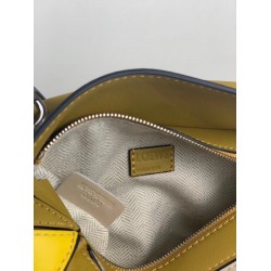 Loewe Mini Puzzle Bag In Ochre/White/Yellow Calfskin 771