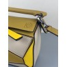 Loewe Mini Puzzle Bag In Ochre/White/Yellow Calfskin 771
