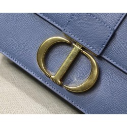 Dior 30 Montaigne Bag In Denim Blue Grained Calfskin 253