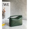 Loewe Puzzle Mini Bag In Vintage Khaki Satin Calfskin 211