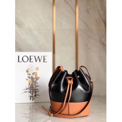 Loewe Small Balloon Bucket Bag In Black/Tan Calfskin 239