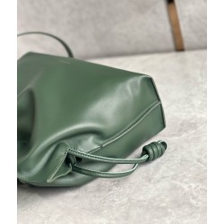 Loewe Flamenco Clutch Bag in Bottle Green Nappa Calfskin  315