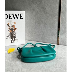 Loewe Paseo Satchel Bag in Green Nappa Leather 343