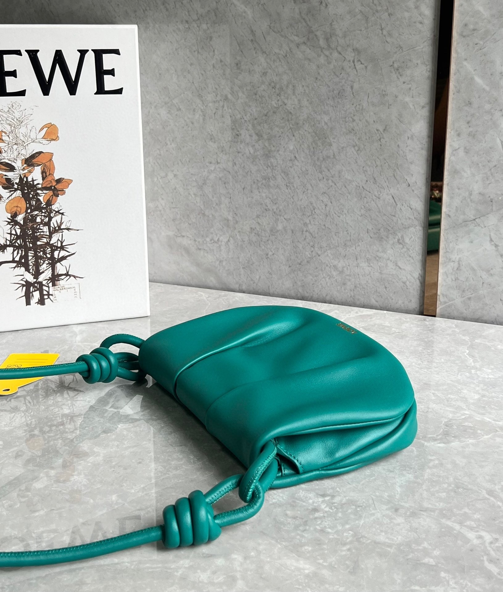 Loewe Paseo Satchel Bag in Green Nappa Leather 343