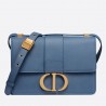 Dior 30 Montaigne Bag In Denim Blue Grained Calfskin 253