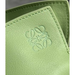 Loewe Flamenco Clutch Bag In Lime Green Leather 383