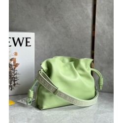 Loewe Flamenco Clutch Bag In Lime Green Leather 383