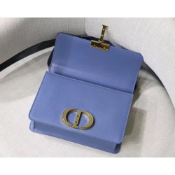 Dior 30 Montaigne Bag In Denim Blue Grained Calfskin 253