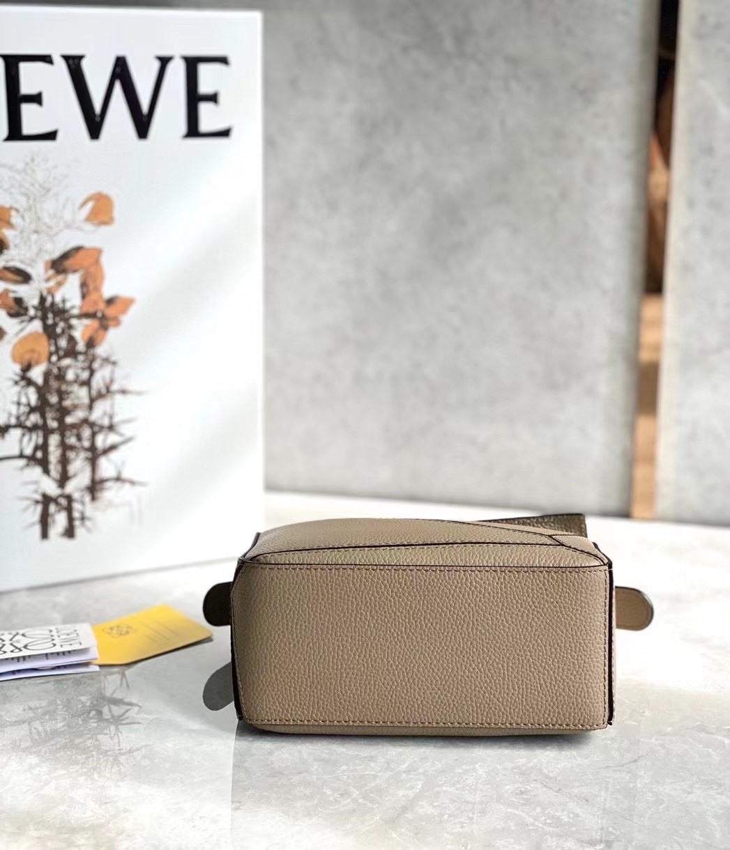 Loewe Puzzle Mini Bag In Sandy Grained Calfskin 412