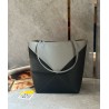  Loewe Medium Puzzle Fold Tote Bag in Grey/Dark Green Calfskin 269