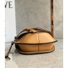 Loewe Small Gate Bag In Brown Calfskin and Jacquard 300