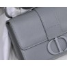 Dior 30 Montaigne Bag In Grey Ultra Matte Grained Calfskin 246