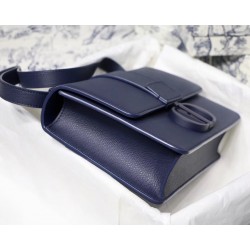 Dior 30 Montaigne Bag In Indigo Blue Matte Grained Calfskin 948