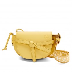 Loewe Gate Dual Mini Bag in Yellow Calfskin 634