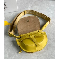 Loewe Gate Dual Mini Bag in Yellow Calfskin 634