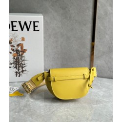 Loewe Gate Dual Mini Bag in Yellow Calfskin 634