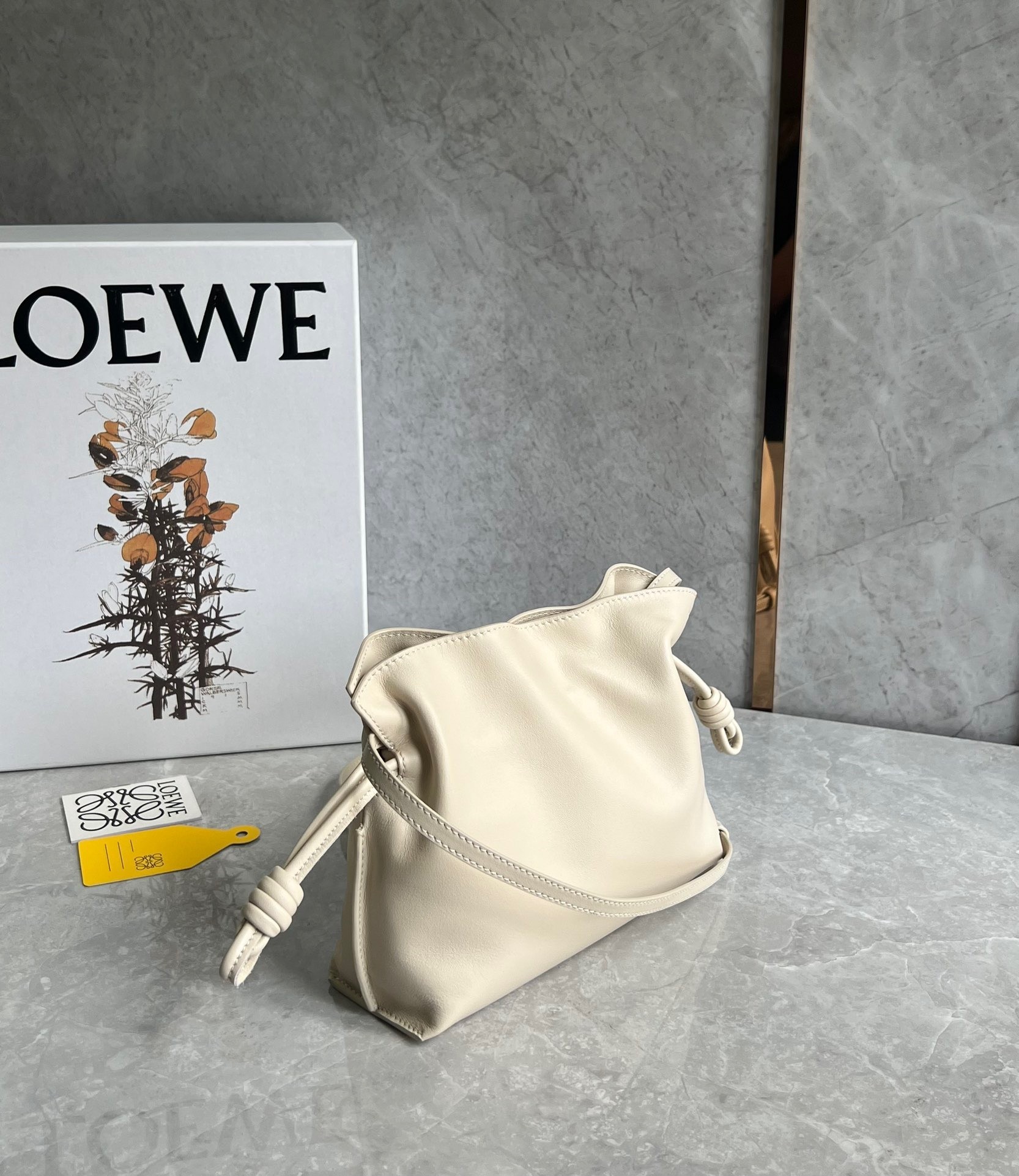 Loewe Mini Flamenco Clutch Bag In Angora Calfskin 687