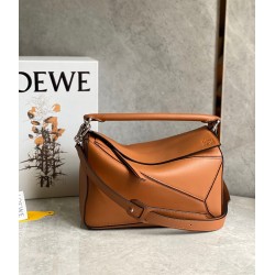 Loewe Puzzle Medium Bag In Brown Classic Calfskin 804