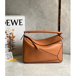 Loewe Puzzle Medium Bag In Brown Classic Calfskin 804