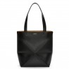 Loewe Medium Puzzle Fold Tote Bag in Black Calfskin 845