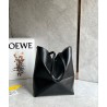 Loewe Medium Puzzle Fold Tote Bag in Black Calfskin 845