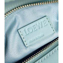 Loewe Puzzle Small Bag In Aquamarine Satin Calfskin 872