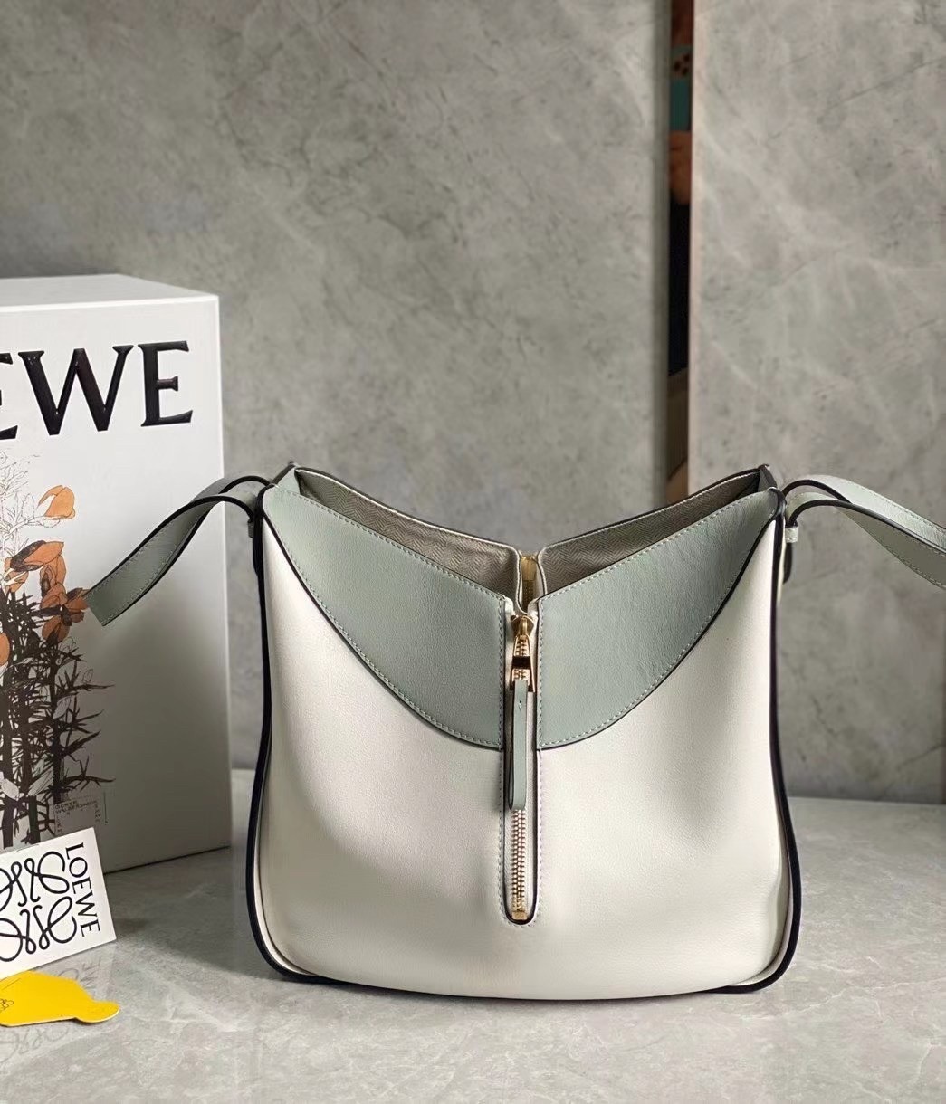 Loewe Small Hammock Multicolour Bag In Grey Calfskin 913