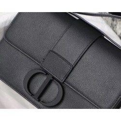 Dior 30 Montaigne Bag In Black Ultra Matte Grained Calfskin 723