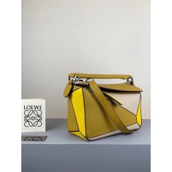 Loewe Small Puzzle Bag In Ochre/Yellow/Beige Calfskin 001