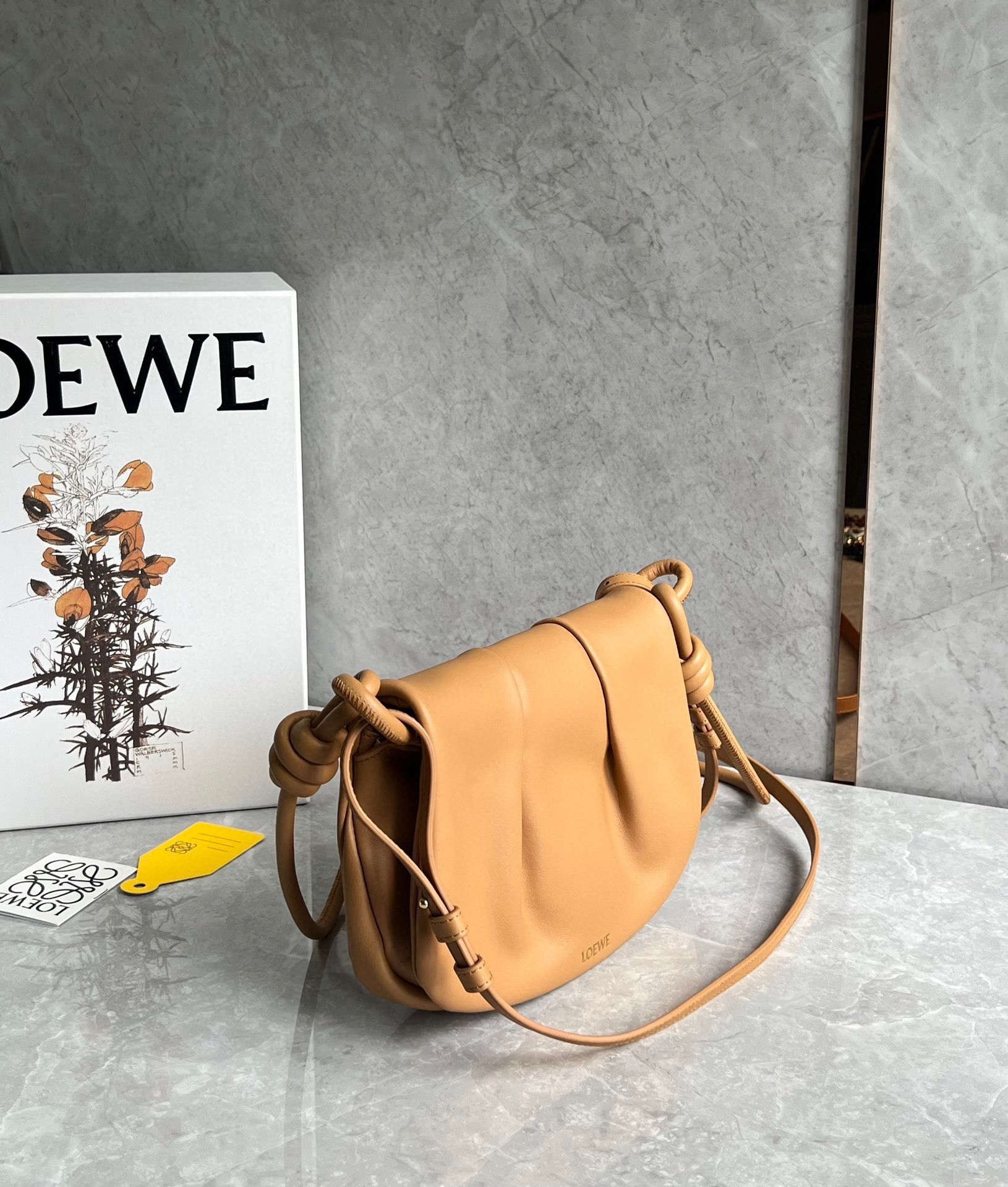 Loewe Paseo Satchel Bag in Warm Desert Nappa Leather 040