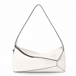 Loewe Puzzle Hobo Bag In White Nappa Calfskin 076