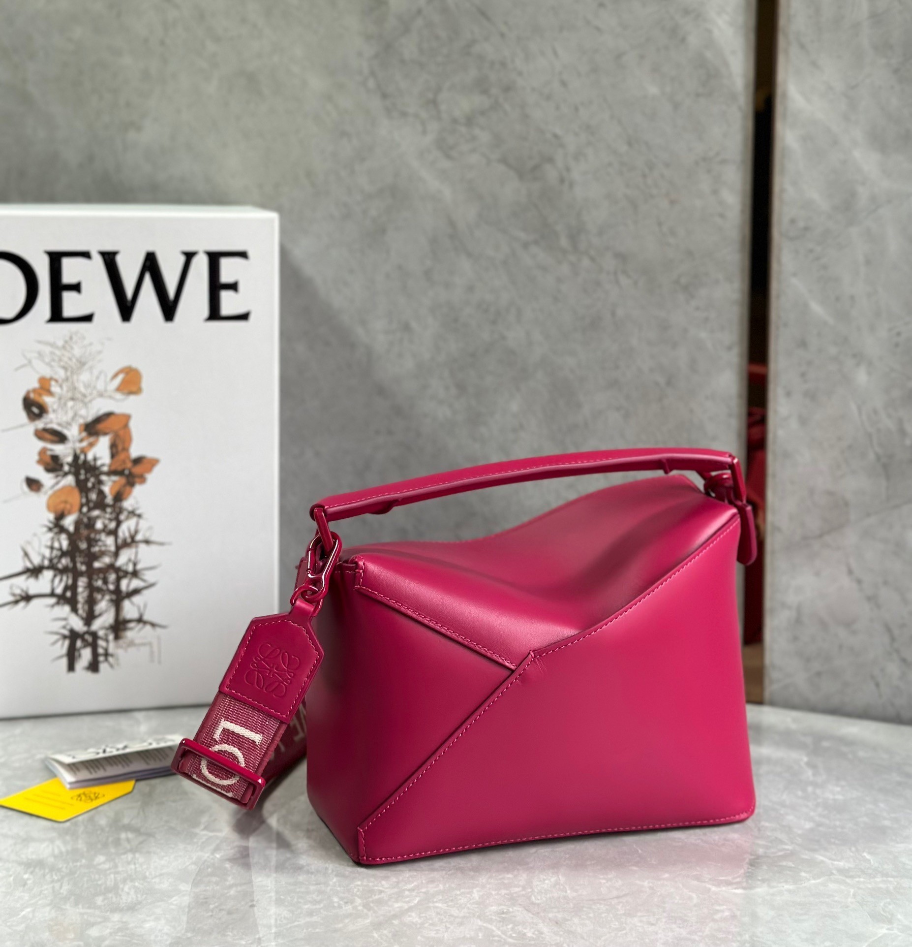 Loewe Puzzle Edge Small Bag In Ruby Red Satin Calfskin 124