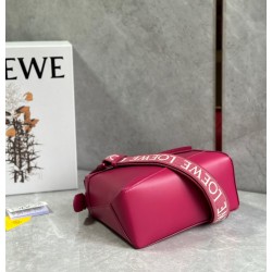 Loewe Puzzle Edge Small Bag In Ruby Red Satin Calfskin 124