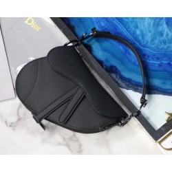 Dior Mini Saddle Bag In Black Ultra Matte Leather 189