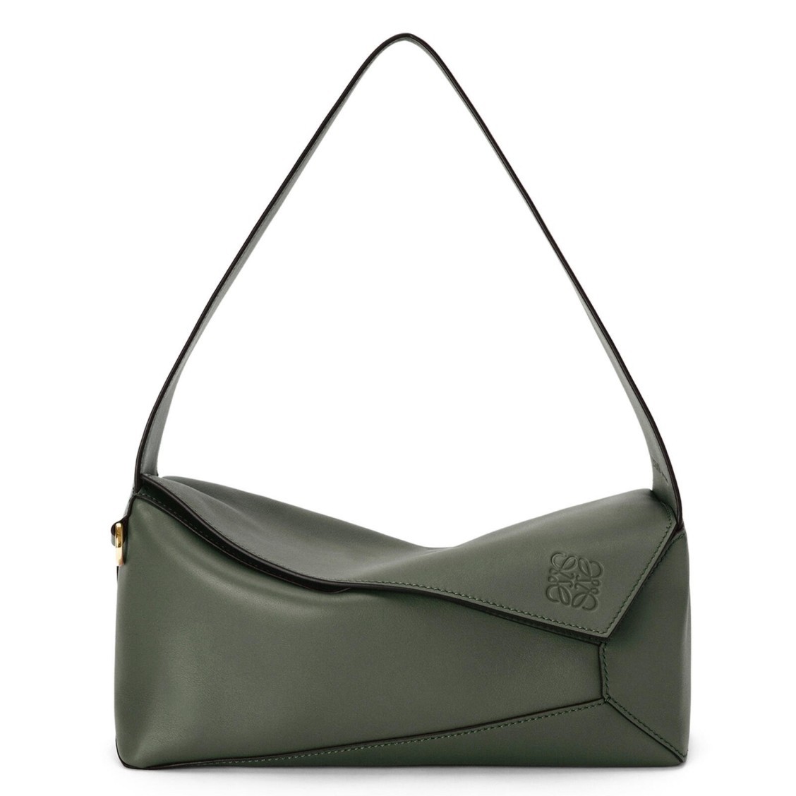 Loewe Puzzle Hobo Bag In Vintage Khaki Nappa Calfskin 515