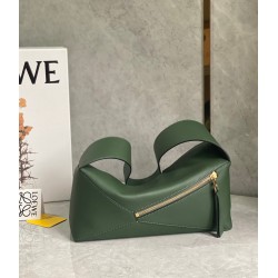 Loewe Puzzle Hobo Bag In Vintage Khaki Nappa Calfskin 515