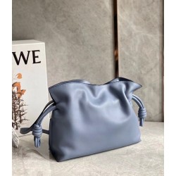 Loewe Flamenco Clutch In Atlantic Blue Nappa Leather 550