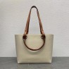 Loewe Anagram Small Tote In Jacquard and Calfskin 575