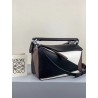 Loewe Small Puzzle Bag In Black/Taupe/White Calfskin 602