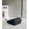 Loewe Mini Hammock Hobo Bag in Black Calfskin 009