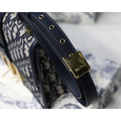 Dior 30 Montaigne Bag In Blue Oblique Jacquard Canvas 298