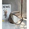 Loewe Puzzle Small Bag in Multicolour Warm Desert and White Calfskin 040