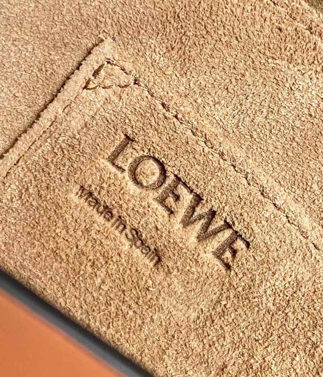 Loewe Small Gate Bag In Tan Calfskin and Jacquard 113