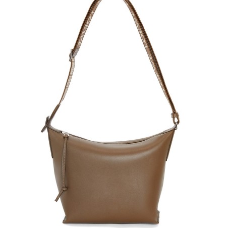 Loewe Cubi Small Bag in Winter Brown Calfskin and Jacquard 151