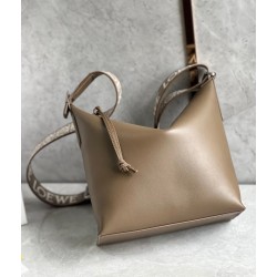 Loewe Cubi Small Bag in Winter Brown Calfskin and Jacquard 151