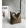 Loewe Cubi Small Bag in Winter Brown Calfskin and Jacquard 151