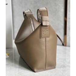 Loewe Cubi Small Bag in Winter Brown Calfskin and Jacquard 151