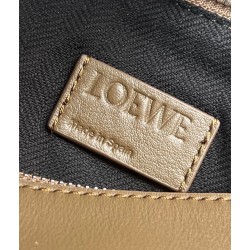 Loewe Cubi Small Bag in Winter Brown Calfskin and Jacquard 151